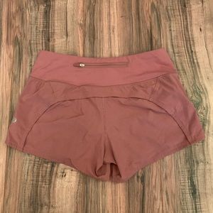 Pink speed up lululemon short 4”